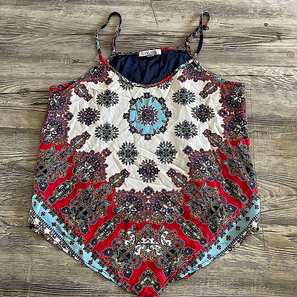 Small , easy flow spaghetti strap blouse